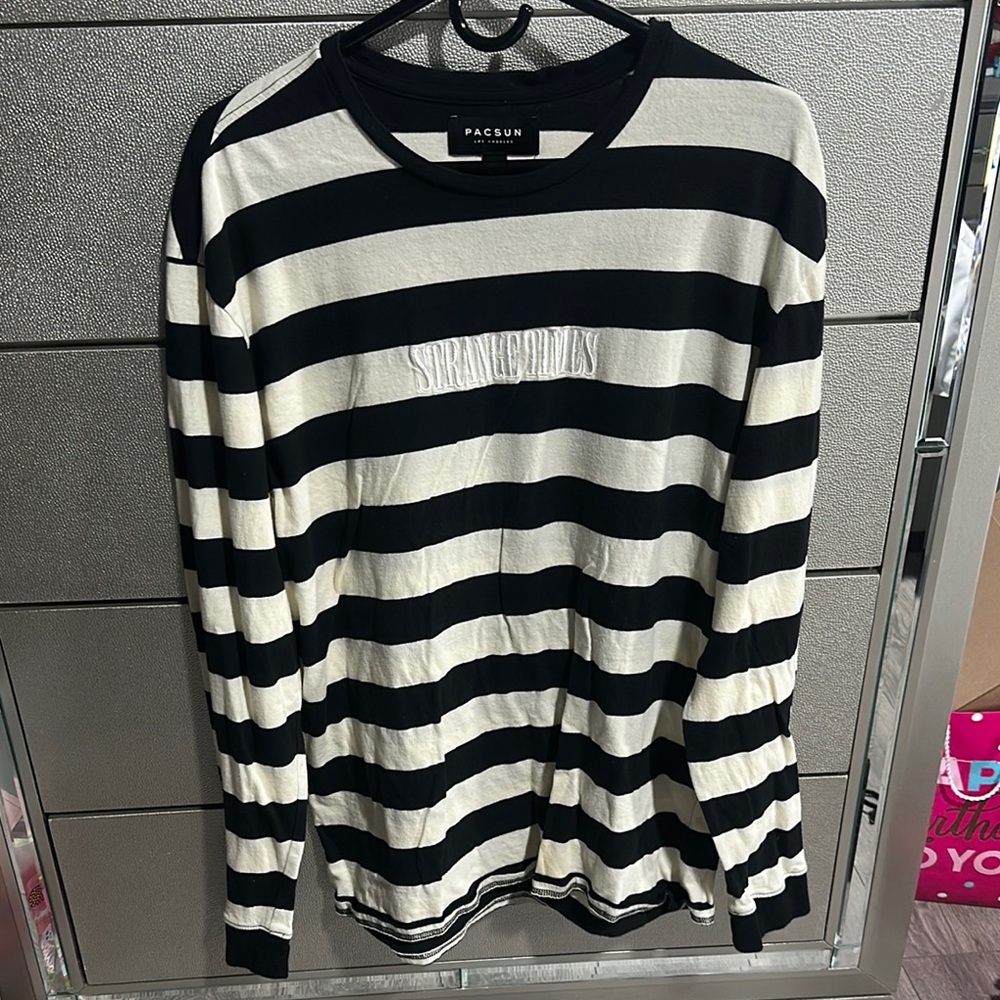 PacSun Black and White Nautical Long Sleeve Tee